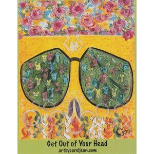 Get Out Of Your Head Sunglass Print Steamboat Springs CO Carol Jean 4x5 Card